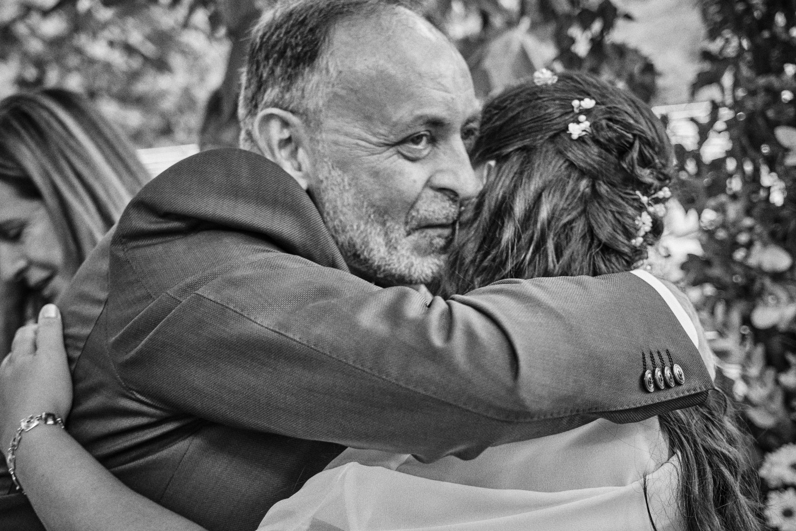 Alejandro kisses someone close to him after the ceremony.